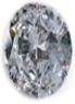 Oval lab-grown diamond